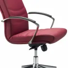 Bürostuhl in Buche gepolstert in Kuhhaut Blumenart Debora Viadurini