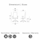 Bürostuhl in Buche gepolstert in Kuhhaut Blumenart Debora Viadurini