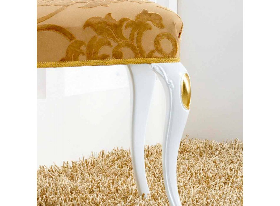 Stuhl klassisches Design aus Holz mit Blattgold Dekorationen Tristan Viadurini