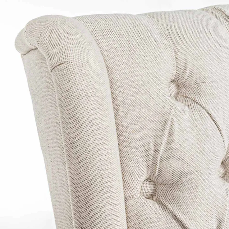 Klassischer Designstuhl aus Stoff und Eichenholz 2 Stück Homemotion - Forla Viadurini