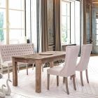 Klassischer Designstuhl aus Stoff und Eichenholz 2 Stück Homemotion - Forla Viadurini