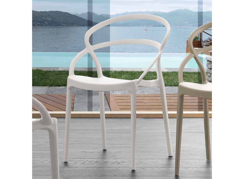 Stuhl in modernem Design aus Polypropylen hergestellt in Italien Pavia Viadurini