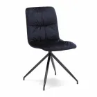 Stuhl im modernen Design mit Chiara-Stoff bezogen Viadurini