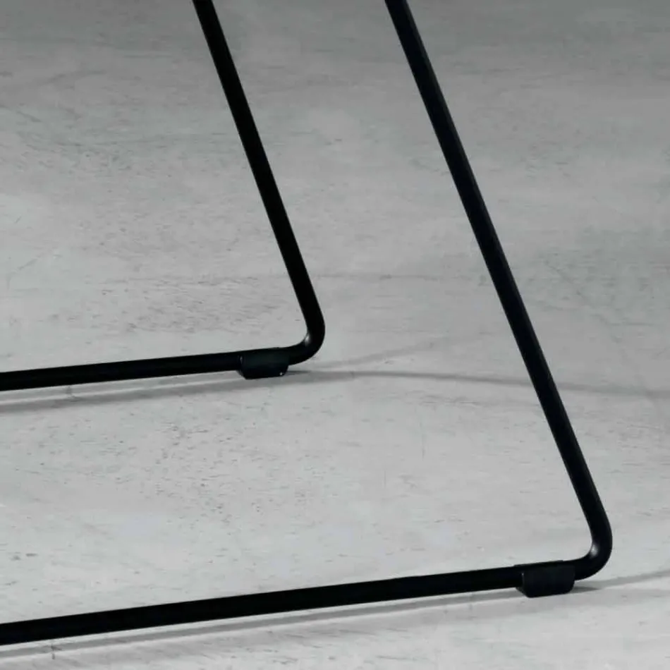 Design Stuhl aus Metall und Stoff hergestellt in Italien Formia Viadurini