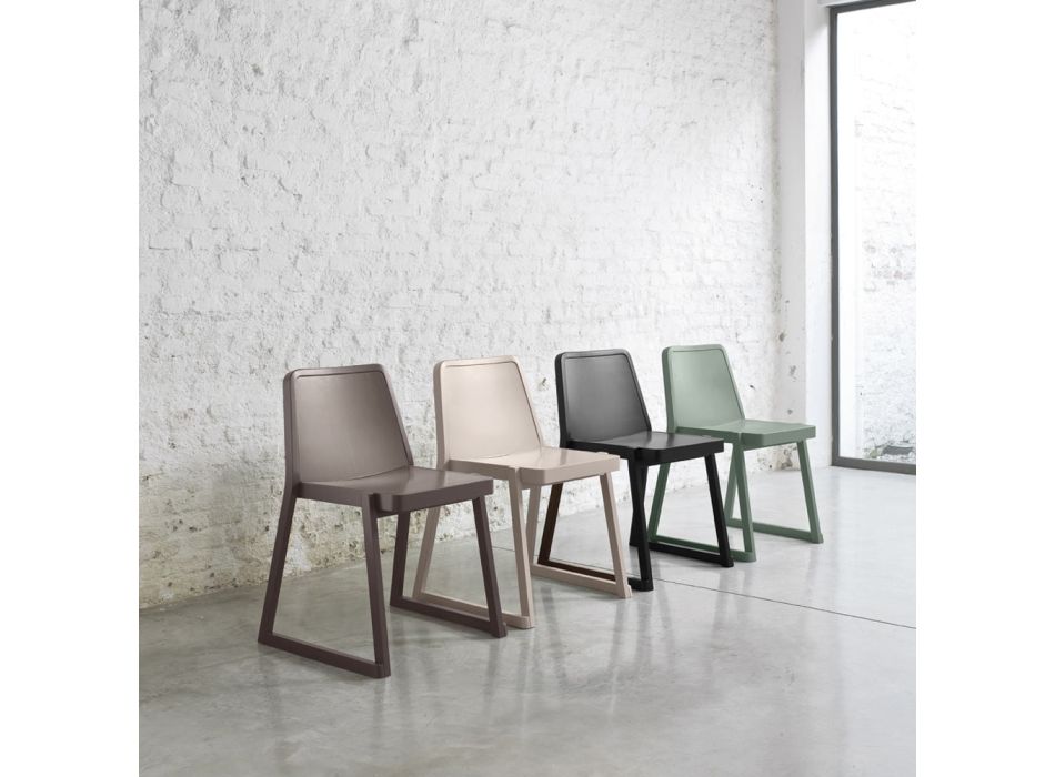 Hochwertiger stapelbarer Stuhl aus Buchenholz, hergestellt in Italien, 2 Stück – Leipzig Viadurini
