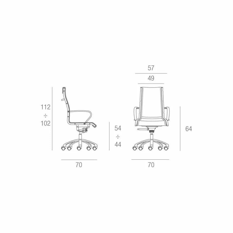 Design Chefsessel in Italien im Agata-Netzwerk hergestellt Viadurini
