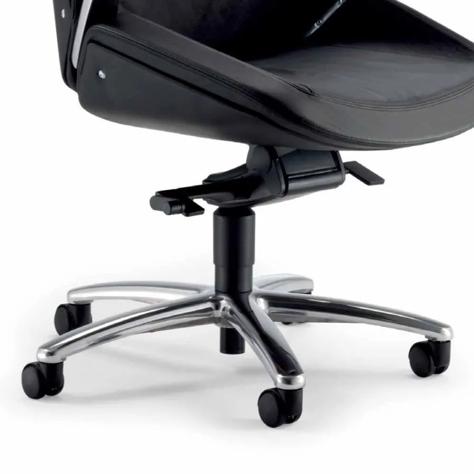 Chefsessel in Kuhhaut Ada Angelo Pinaffo & Gorgi Viadurini