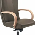 Chefsessel Kuhfell moderne Ambra Art Blume Viadurini