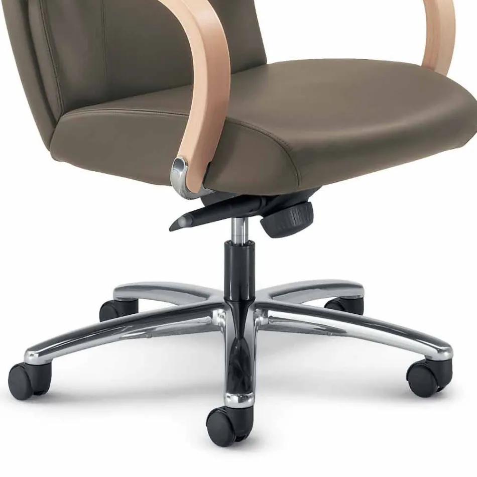 Chefsessel Kuhfell moderne Ambra Art Blume Viadurini