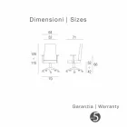 Chefsessel Kuhfell moderne Ambra Art Blume Viadurini