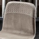 Eleganter Stuhl mit modernem Design aus farbigem Samt und Holz - Bizet Viadurini