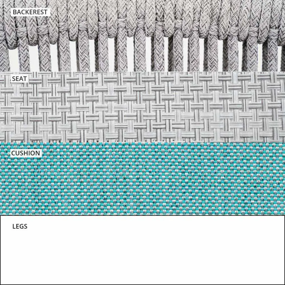 Gartenstuhl mit Armlehnen Stapelbar gepolstert H 78cm - Smart von Varaschin Viadurini