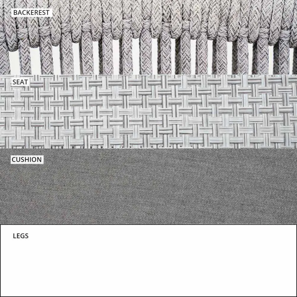 Gartenstuhl mit Armlehnen Stapelbar gepolstert H 78cm - Smart von Varaschin Viadurini