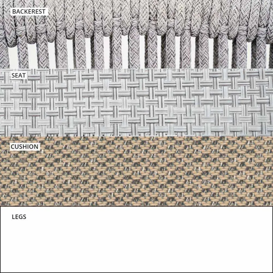 Gartenstuhl mit Armlehnen Stapelbar gepolstert H 78cm - Smart von Varaschin Viadurini