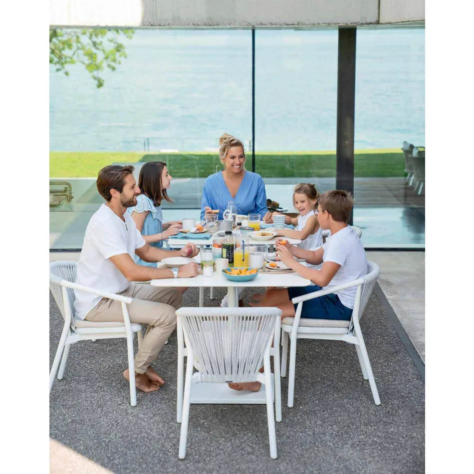 Gartenstuhl mit Armlehnen Stapelbar gepolstert H 78cm - Smart von Varaschin Viadurini