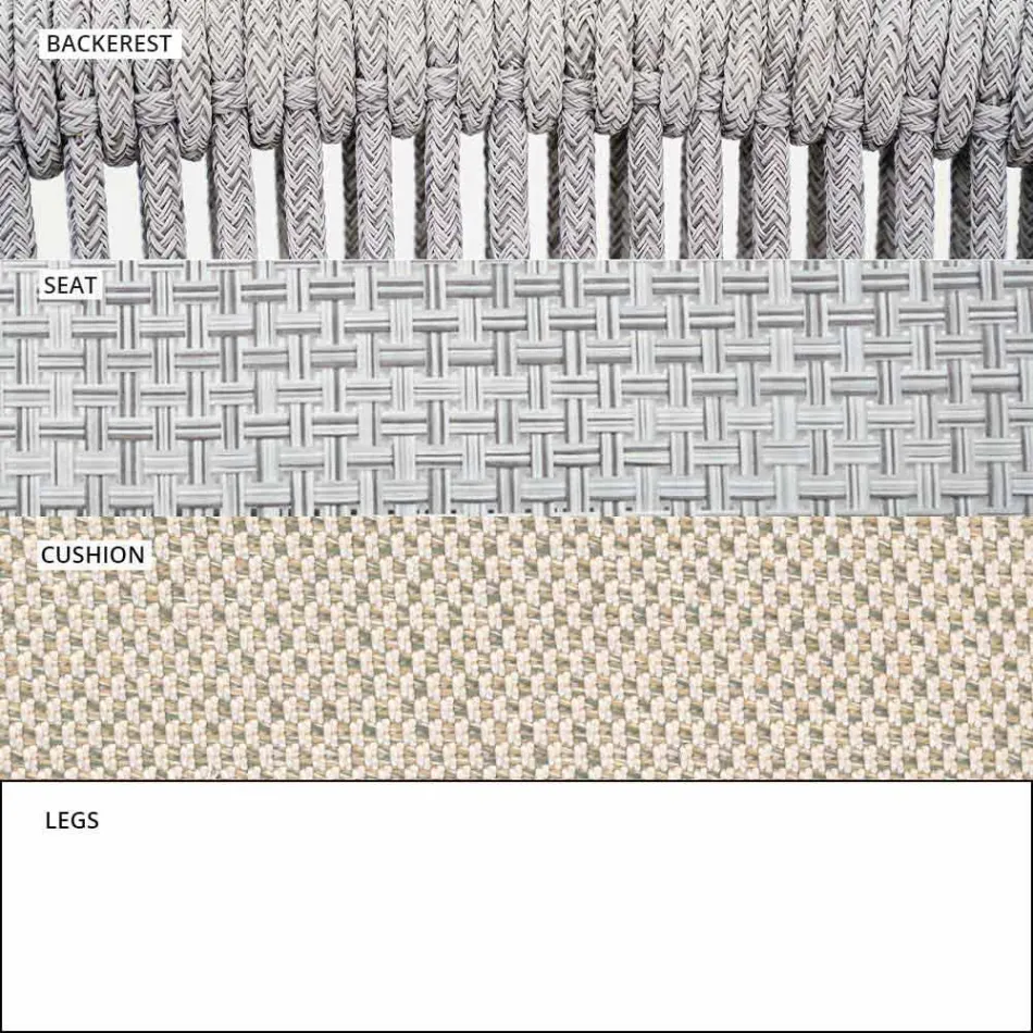 Gartenstuhl mit Armlehnen Stapelbar gepolstert H 78cm - Smart von Varaschin Viadurini