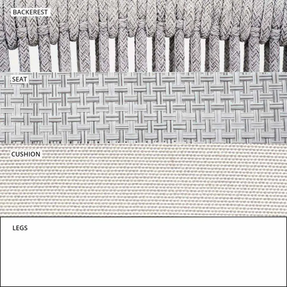 Stapelbarer Gartenstuhl mit gepolsterten Armlehnen H 73cm - Smart von Varaschin Viadurini