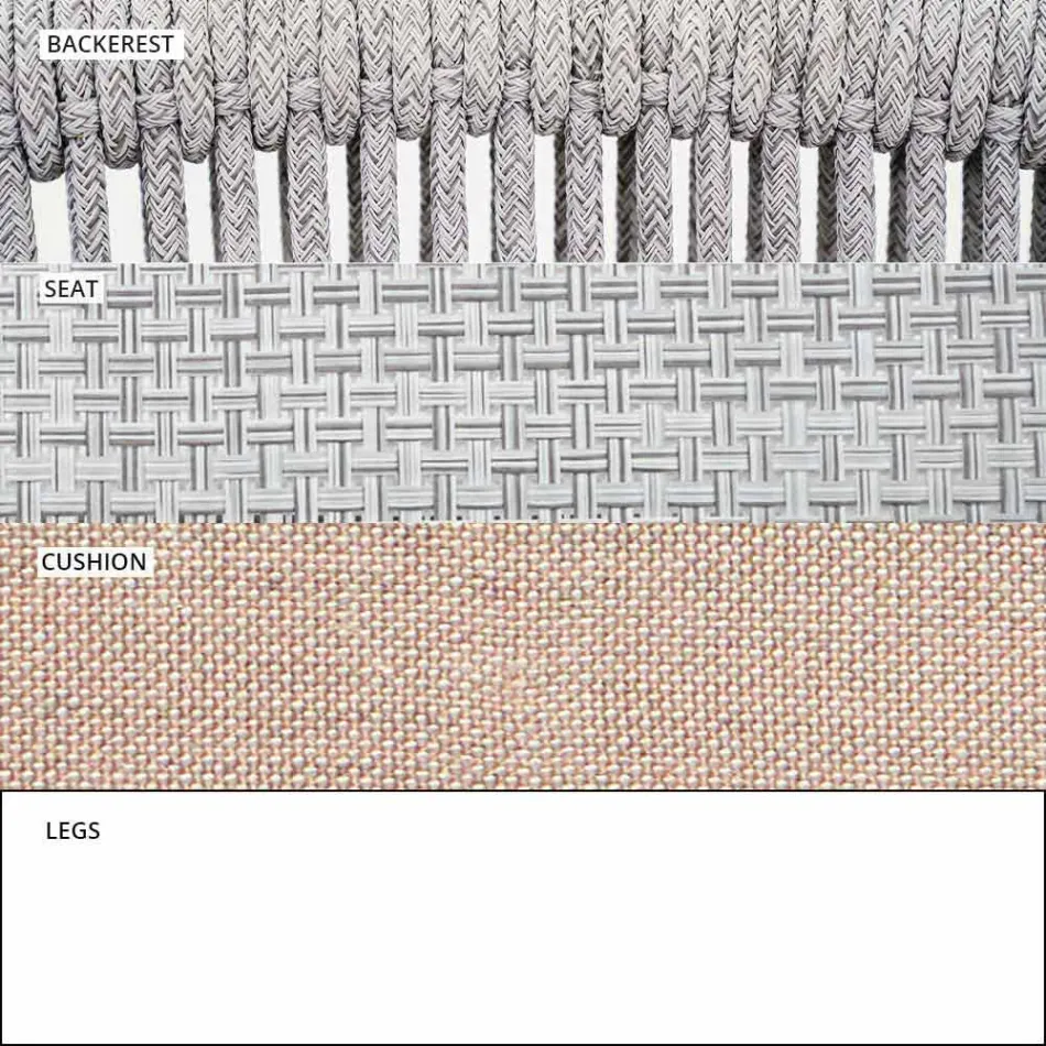 Stapelbarer Gartenstuhl mit gepolsterten Armlehnen H 73cm - Smart von Varaschin Viadurini
