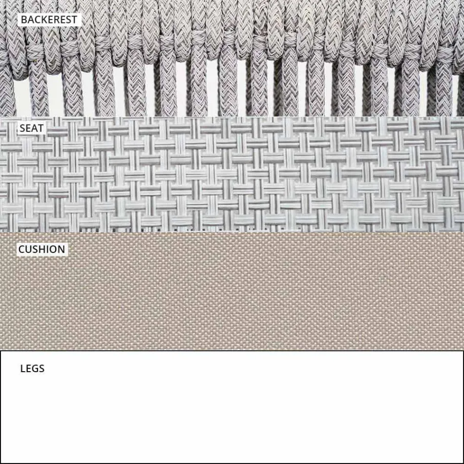 Stapelbarer Gartenstuhl mit gepolsterten Armlehnen H 73cm - Smart von Varaschin Viadurini