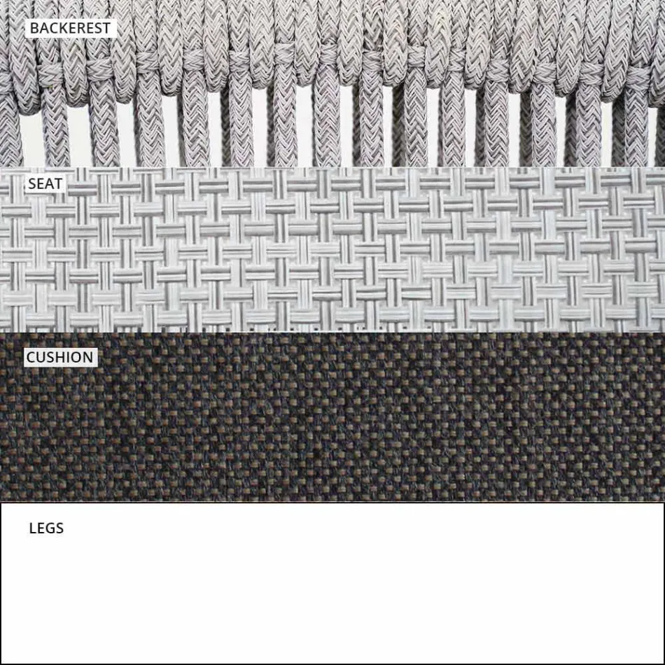 Stapelbarer Gartenstuhl mit gepolsterten Armlehnen H 73cm - Smart von Varaschin Viadurini