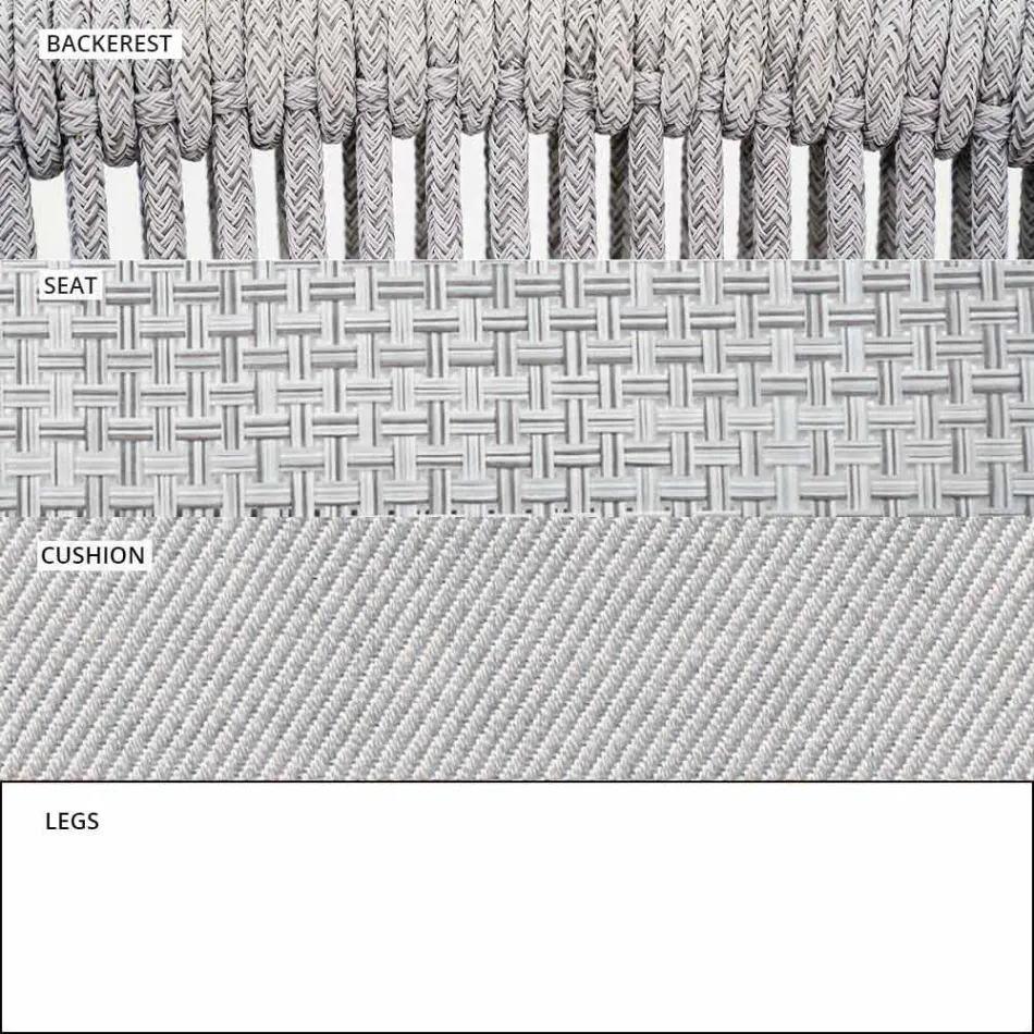 Stapelbarer Gartenstuhl mit gepolsterten Armlehnen H 73cm - Smart von Varaschin Viadurini