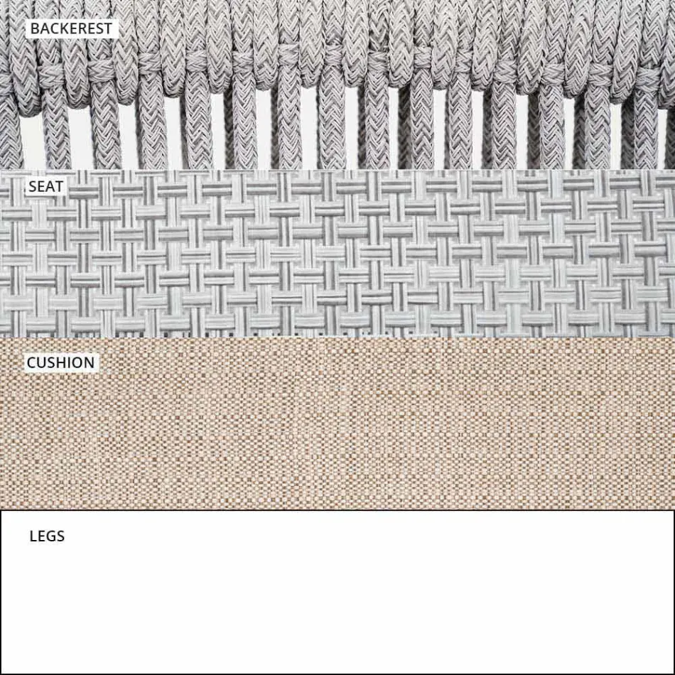 Stapelbarer Gartenstuhl mit gepolsterten Armlehnen H 73cm - Smart von Varaschin Viadurini