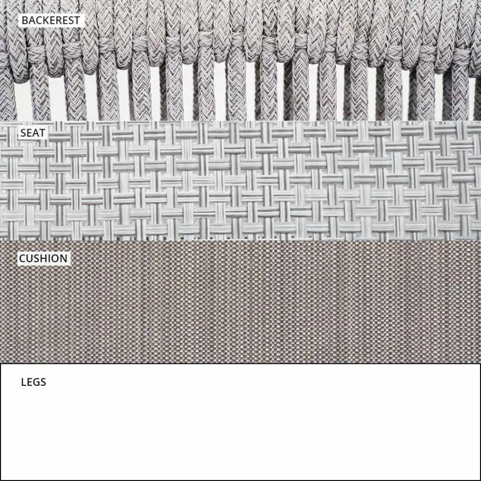 Stapelbarer Gartenstuhl mit gepolsterten Armlehnen H 73cm - Smart von Varaschin Viadurini