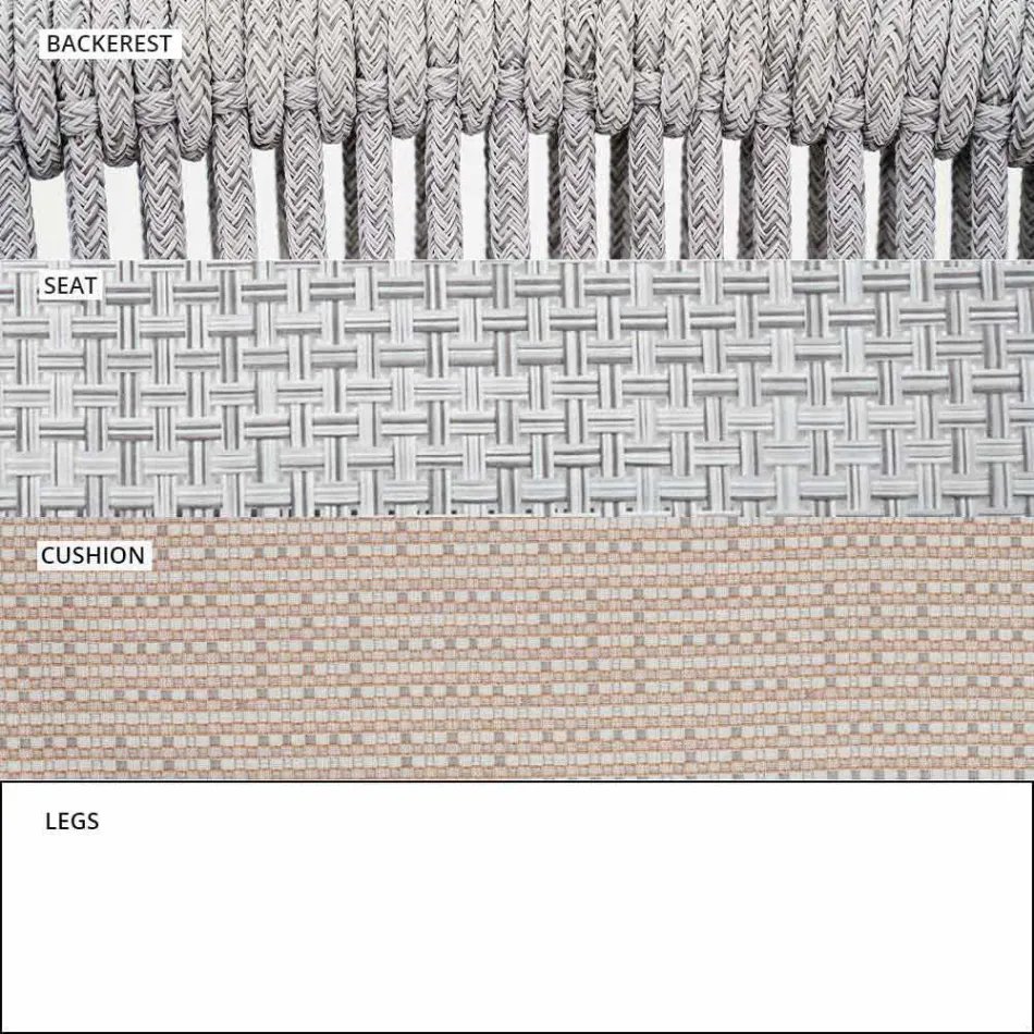 Stapelbarer Gartenstuhl mit gepolsterten Armlehnen H 73cm - Smart von Varaschin Viadurini