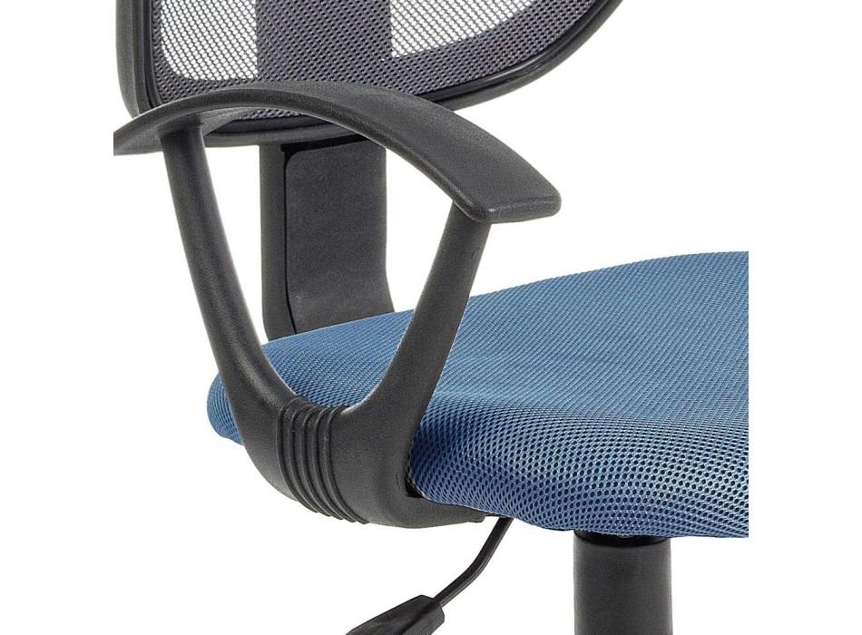 Drehbarer Bürostuhl aus Nylon und Netzgewebe in 3 Farben - Rasha Viadurini