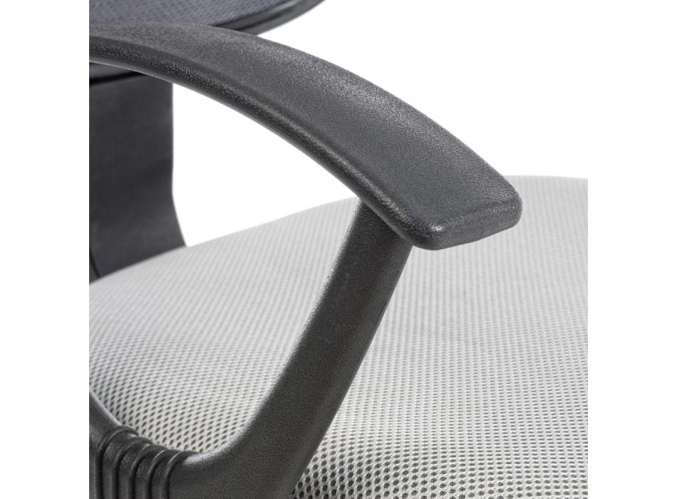Drehbarer Bürostuhl aus Nylon und Netzgewebe in 3 Farben - Rasha Viadurini