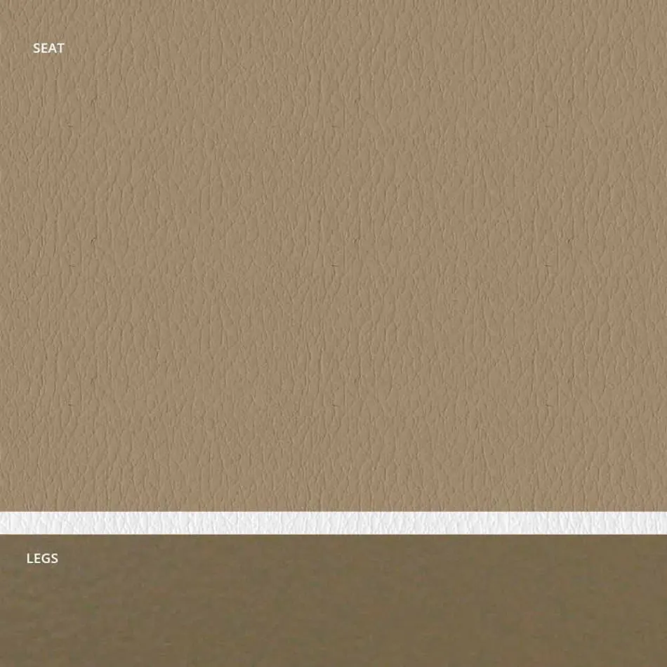 Gepolsterter Stahlstuhl und Kunstledersitz mit weißem Rand – Nirvana Viadurini