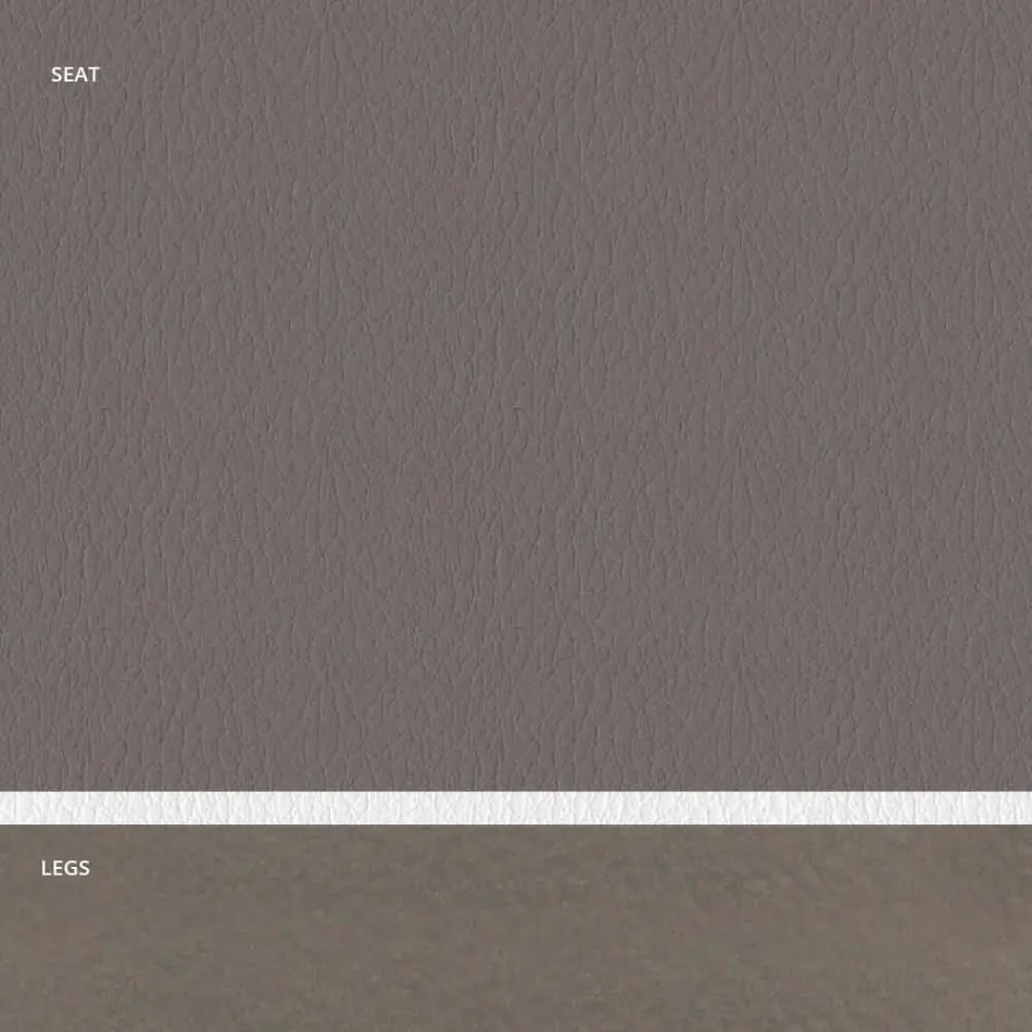 Gepolsterter Stahlstuhl und Kunstledersitz mit weißem Rand – Nirvana Viadurini