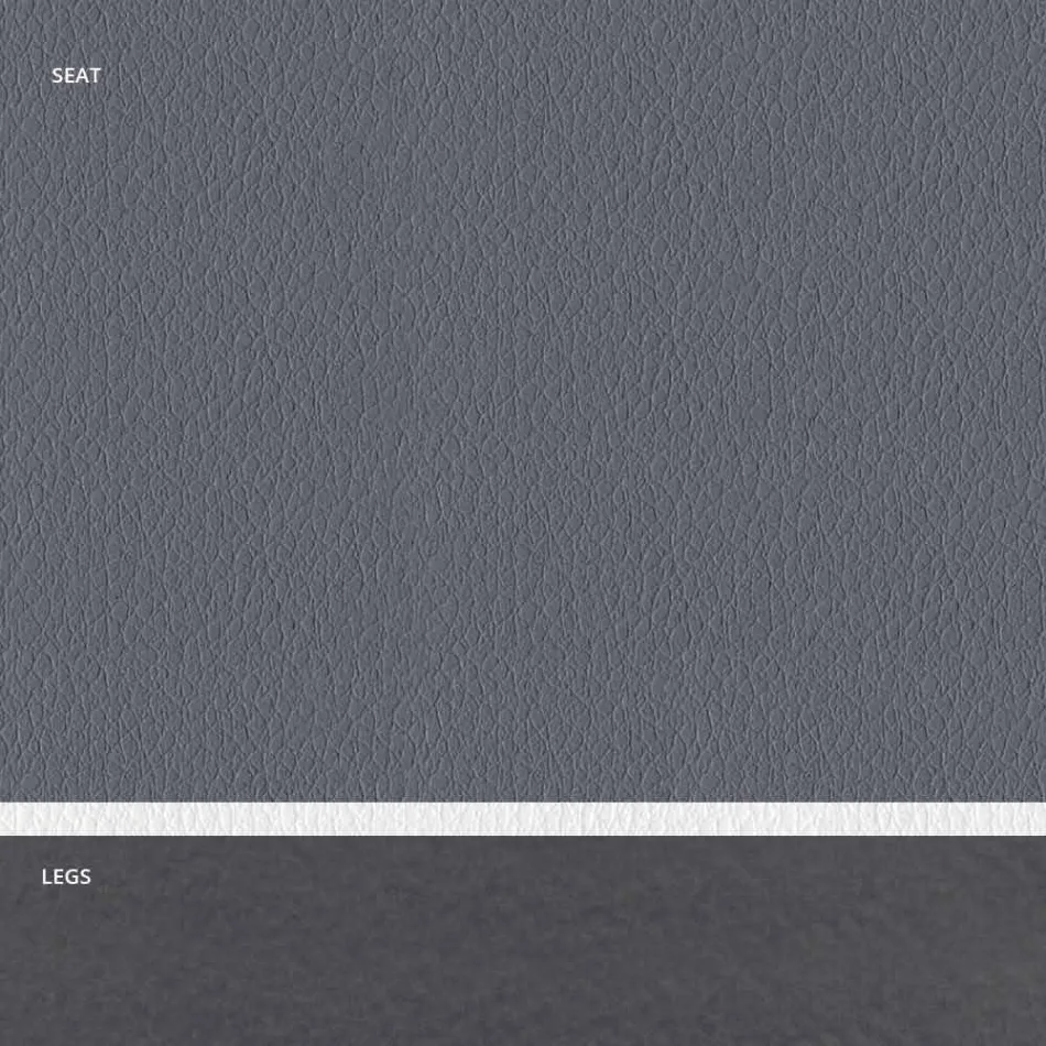 Gepolsterter Stahlstuhl und Kunstledersitz mit weißem Rand – Nirvana Viadurini