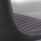 Gepolsterter Stuhl aus Öko-Nubuk und Metall, modernes Design, Taranto Viadurini