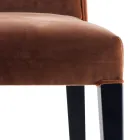 Polsterstuhl living aus Massivholz Grilli Zarafa in Italien hergestellt, 2 Stücke Viadurini