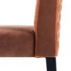 Polsterstuhl living aus Massivholz Grilli Zarafa in Italien hergestellt, 2 Stücke Viadurini