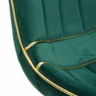 Gepolsterter Design Esszimmerstuhl aus Holz und Stoff, 2 Stück - Kolly Viadurini