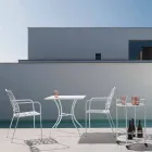 Stapelbarer Outdoor-Stuhl aus mattem Stahl, 4 Stück - Ralia Viadurini