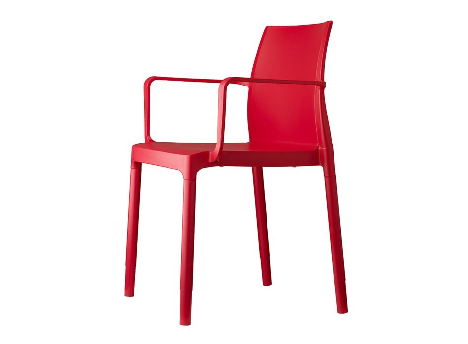 Stapelbarer Outdoor-Stuhl aus Aluminium Made in Italy 4 Stück - Kolumbien Viadurini