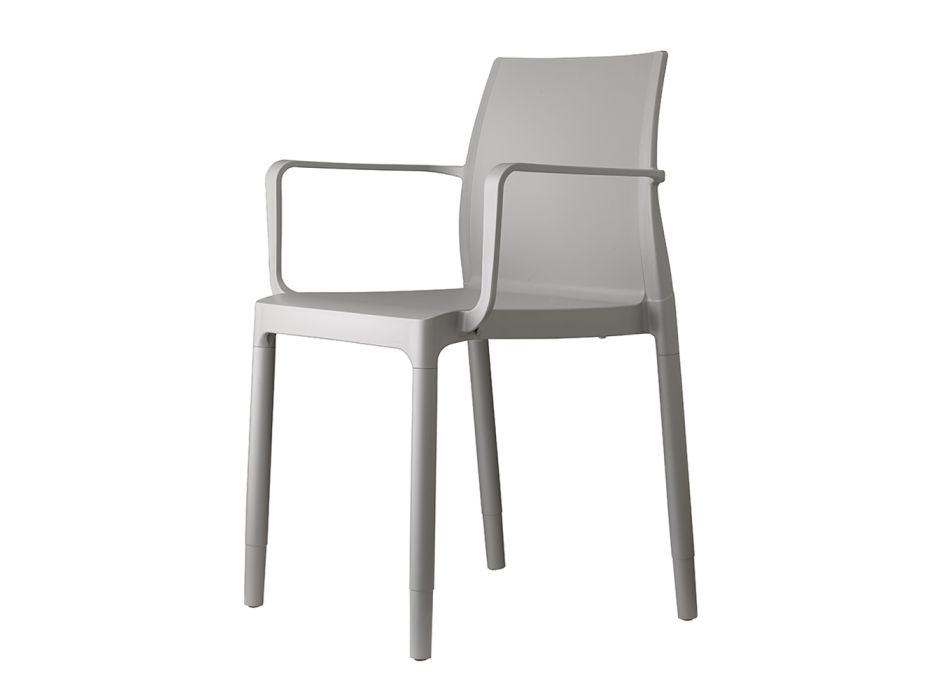 Stapelbarer Outdoor-Stuhl aus Aluminium Made in Italy 4 Stück - Kolumbien Viadurini