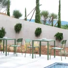 Stapelbarer Outdoor-Stuhl aus farbigem Metall Made in Italy 4 Stück - Pixie Viadurini