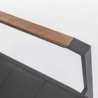 Stapelbarer Outdoor-Stuhl aus Textilene und Anthrazit-Aluminium, 6 Stück - Urban Viadurini