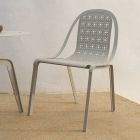 Stapelbarer Gartenstuhl aus Aluminium Made in Italy - Amata Viadurini