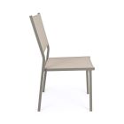 Stapelbarer Stuhl aus Aluminium und Textilene für den Garten, modernes Design - Franz Viadurini