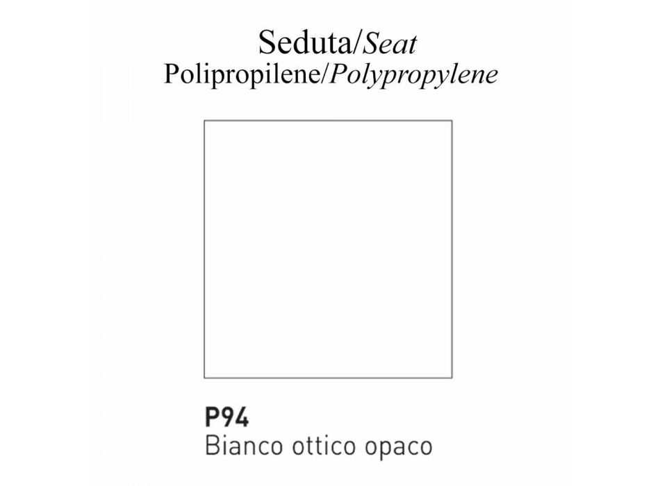 Stapelbarer Stuhl aus Polypropylen und Metall Made in Italy - Connubia Yo Viadurini