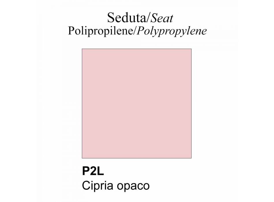 Stapelbarer Stuhl aus Polypropylen und Metall Made in Italy - Connubia Yo Viadurini