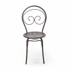 Stapelbarer Gartenstuhl aus Metall Made in Italy, 2 Stück - Autorität Viadurini