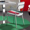 Stuhl aus Kunstleder mit italienischer Flagge in modernem Design Banda