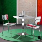 Stuhl aus Ökoleder mit italienischer Flagge von Banda Design Viadurini