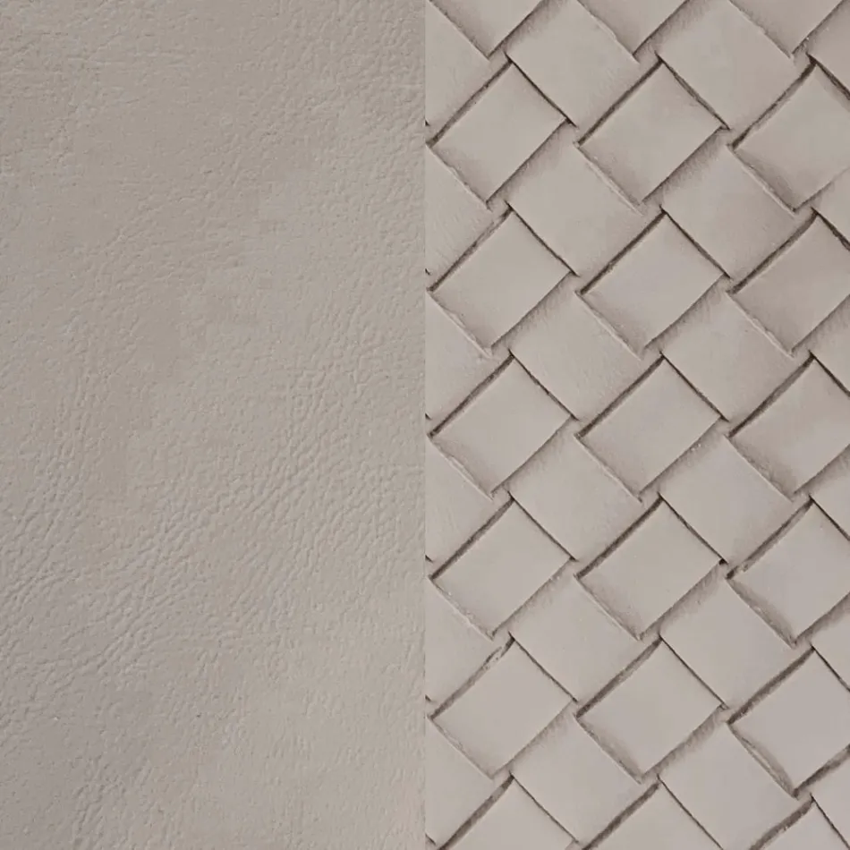 Öko-Ledersessel mit verzierter Rückenlehne und schwarzer Metallbasis, 2 Stück - Nima Viadurini